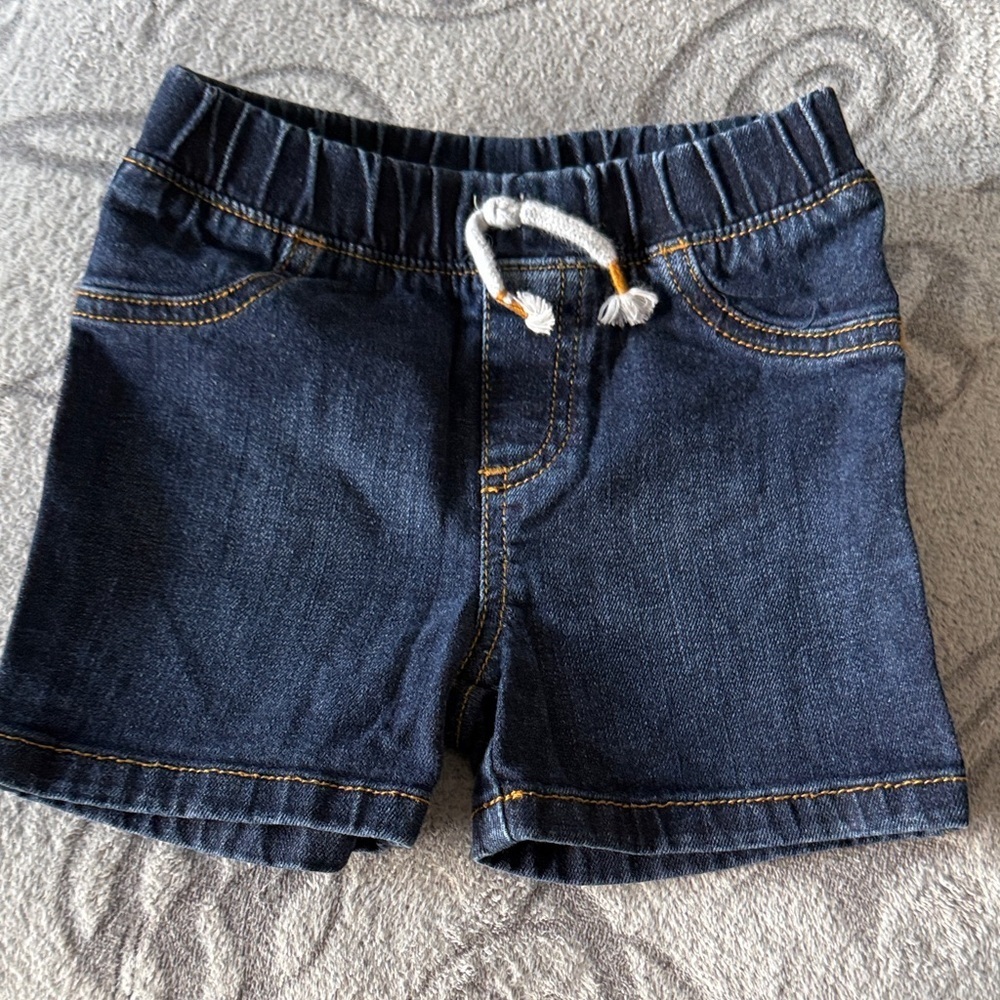 jumping beans Dark Blue Denim Shorts with Drawstring